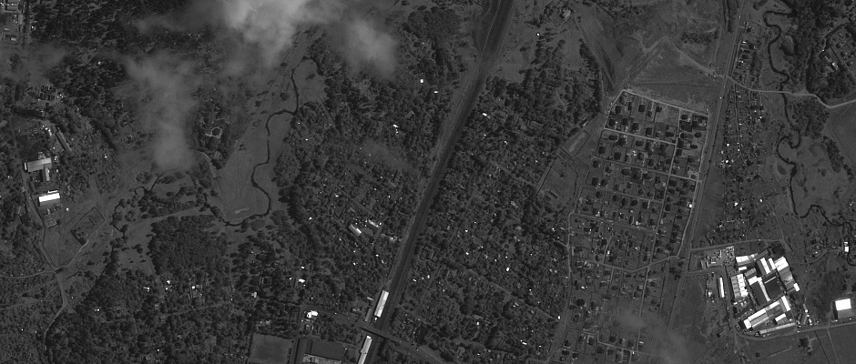 Московская область, снимок со спутника OrbView-3 © DigitalGlobe, дата съемки 04.07.09 г.